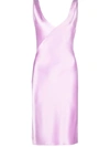 PARIS GEORGIA BIAS-CUT SATIN DRESS