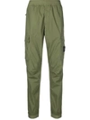 Stone Island Parachute Logo-patch Track Pants In Salvia