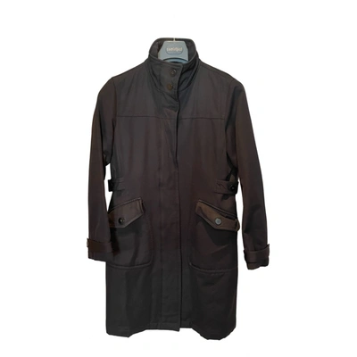 Pre-owned Fay Peacoat In Black