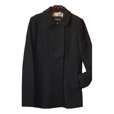 Pre-owned Max & Co Wool Coat In Black