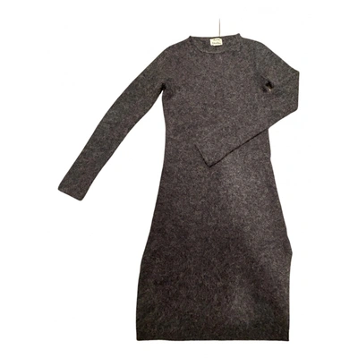 Pre-owned Acne Studios Wool Mid-length Dress In Grey