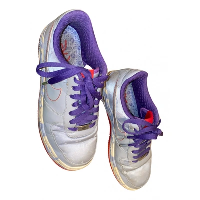 Pre-owned Nike Air Force 1 Cloth Trainers In Purple