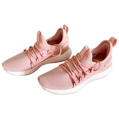 Pre-owned Puma Cloth Trainers In Pink