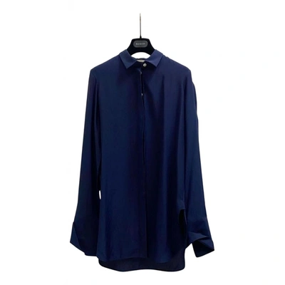 Pre-owned Celine Silk Shirt In Blue