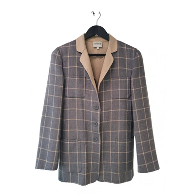 Pre-owned Armani Collezioni Wool Suit Jacket In Beige