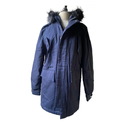 Pre-owned The Kooples Fall Winter 2019 Parka In Blue