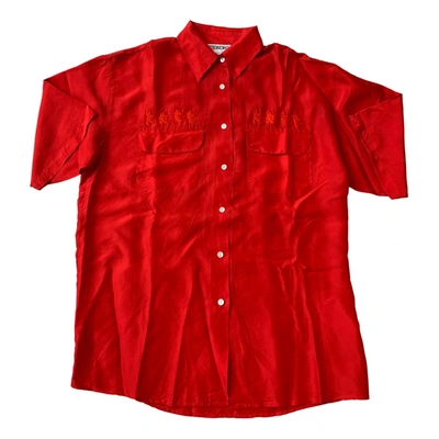 Pre-owned Iceberg Silk Shirt In Red