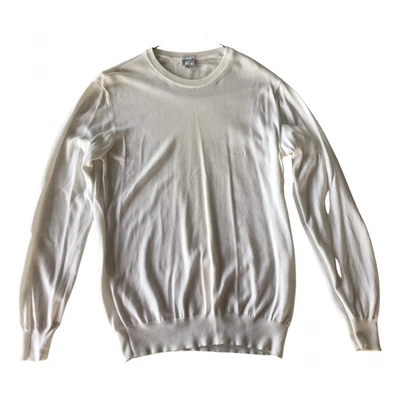 Pre-owned Armani Collezioni Sweatshirt In White