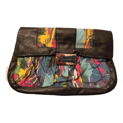 Pre-owned Giuseppe Zanotti Leather Clutch Bag In Multicolour