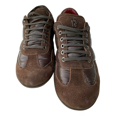 Pre-owned Moncler Low Trainers In Brown