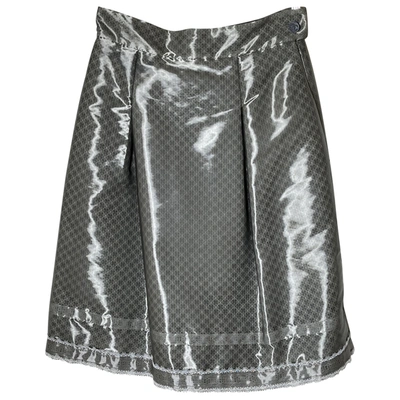 Pre-owned Chanel Silk Mid-length Skirt In Grey