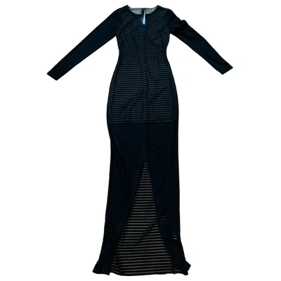 Pre-owned Aqaq Maxi Dress In Black