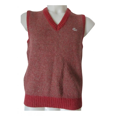 Pre-owned Lacoste Wool Vest In Red