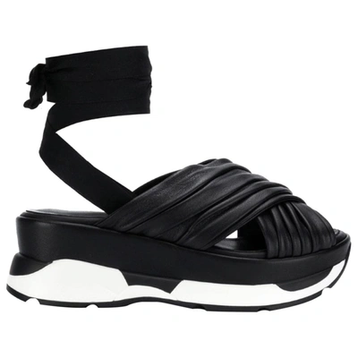 Pre-owned Eudon Choi Leather Sandals In Black