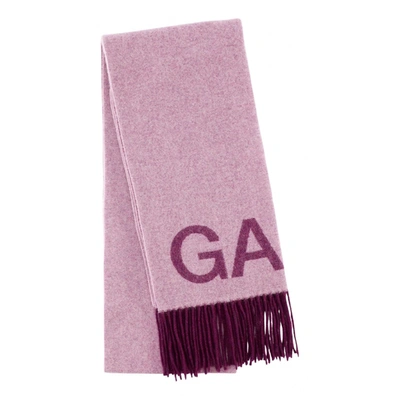 Pre-owned Ganni Wool Scarf In Pink