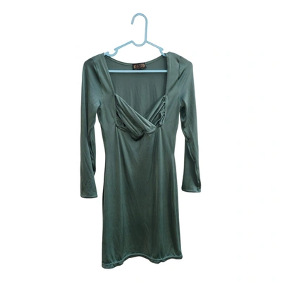 Pre-owned Wolford Mini Dress In Green
