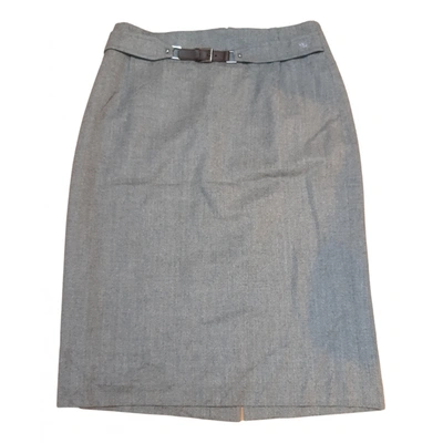 Pre-owned Burberry Wool Mid-length Skirt In Grey
