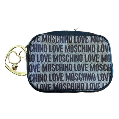Pre-owned Moschino Cloth Wallet In Black