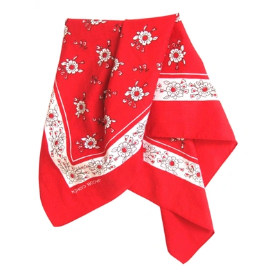 Pre-owned Jacob Cohen Silk Handkerchief In Red