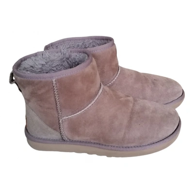 Pre-owned Ugg Ankle Boots In Purple