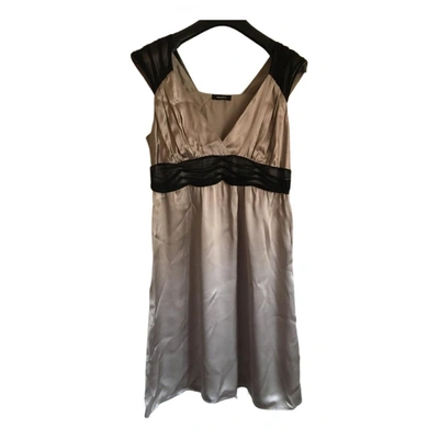 Pre-owned Max & Co Silk Mid-length Dress In Grey