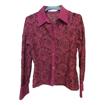 Pre-owned Anne Fontaine Lace Shirt In Purple