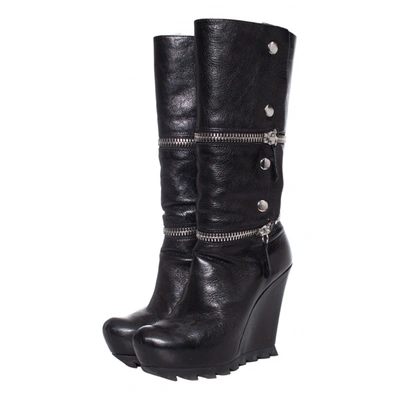 Pre-owned Camilla Skovgaard Leather Boots In Black