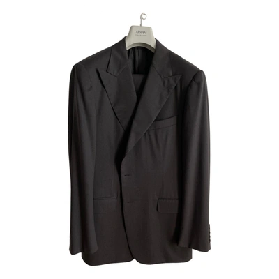 Pre-owned Gucci Wool Suit In Anthracite