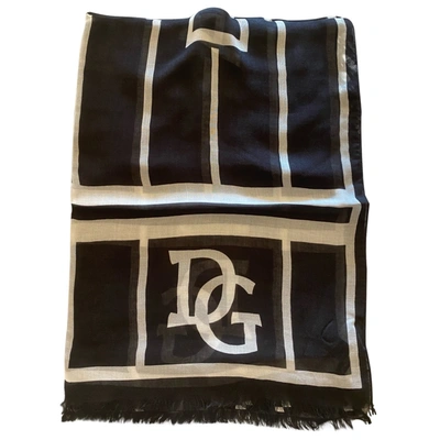 Pre-owned Dolce & Gabbana Cashmere Scarf & Pocket Square In Black