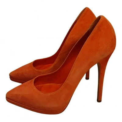 Pre-owned Ralph Lauren Heels In Orange