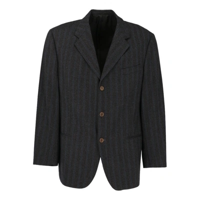 Pre-owned Romeo Gigli Wool Jacket In Grey