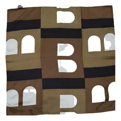 Pre-owned Bally Silk Scarf In Brown