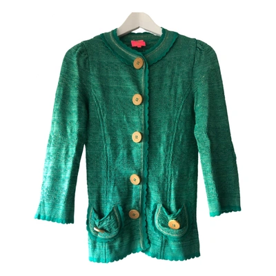 Pre-owned Manoush Cardigan In Green
