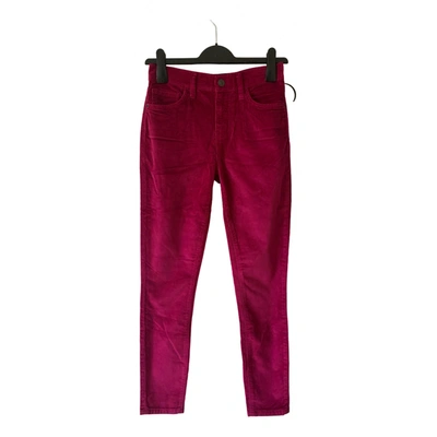 Pre-owned Current Elliott Slim Pants In Pink