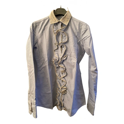 Pre-owned Aglini Blouse In Blue