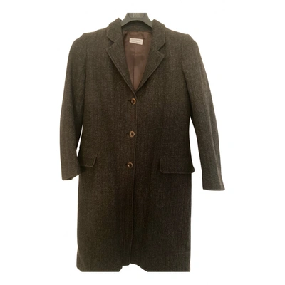 Pre-owned Philosophy Di Alberta Ferretti Wool Coat In Brown