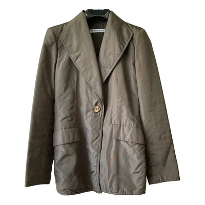 Pre-owned Emporio Armani Linen Jacket In Brown