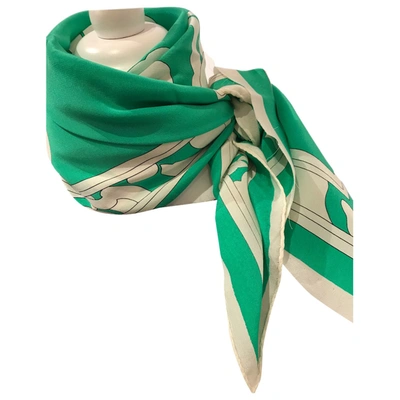 Pre-owned Leonard Silk Handkerchief In Green