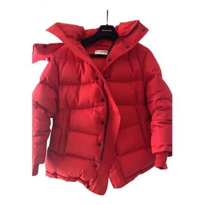 Pre-owned Balenciaga Puffer In Red