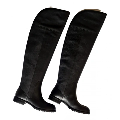 Pre-owned Marc By Marc Jacobs Leather Boots In Black