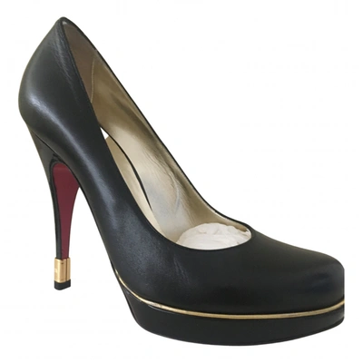 Pre-owned Luciano Padovan Leather Heels In Black