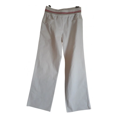 Pre-owned Bjorn Borg Trousers In White