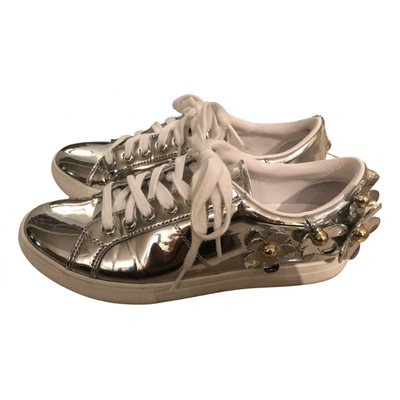 Pre-owned Marc Jacobs Patent Leather Trainers In Silver