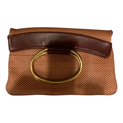 Pre-owned Missoni Leather Handbag In Burgundy