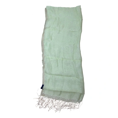 Pre-owned Hobbs Linen Scarf In Green