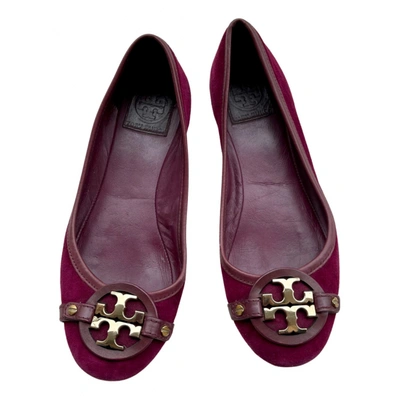 Pre-owned Tory Burch Ballet Flats In Purple