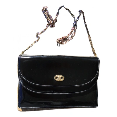Pre-owned Celine Patent Leather Handbag In Black