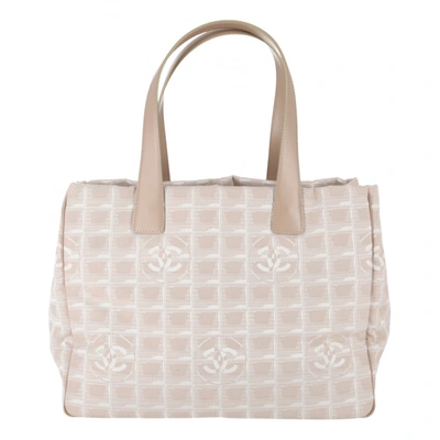 Pre-owned Chanel Cloth Tote In Beige
