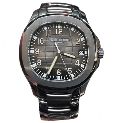 Pre-owned Patek Philippe Aquanaut Watch In Silver