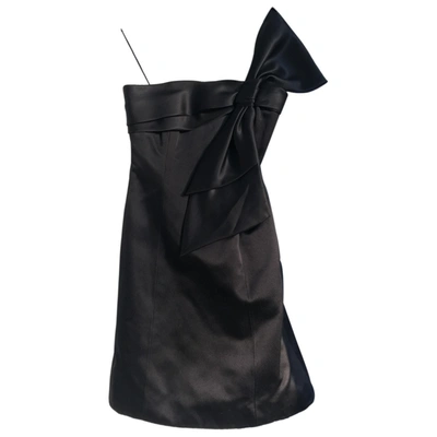 Pre-owned Ralph Lauren Silk Mid-length Dress In Black